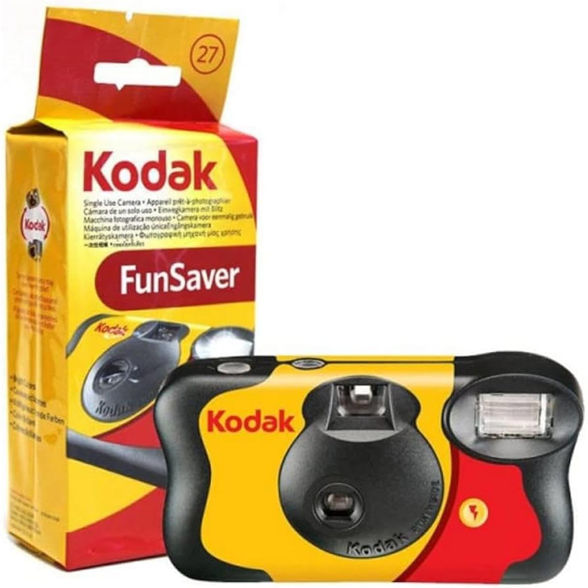 Kodak disposable camera 3-pack flash-ready, illuminate darker scenes