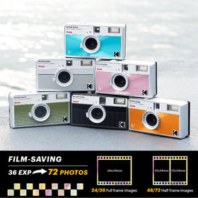 Kodak Ektar H35N back panel and strap mount, secure handling.