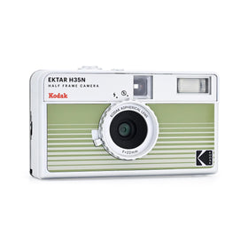 Kodak EKTAR H35N side view emphasizing compact half-frame form in green