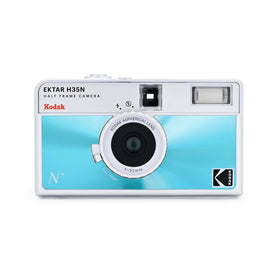 Side view of Kodak EKTAR H35N half-frame camera emphasizing portability for street photography