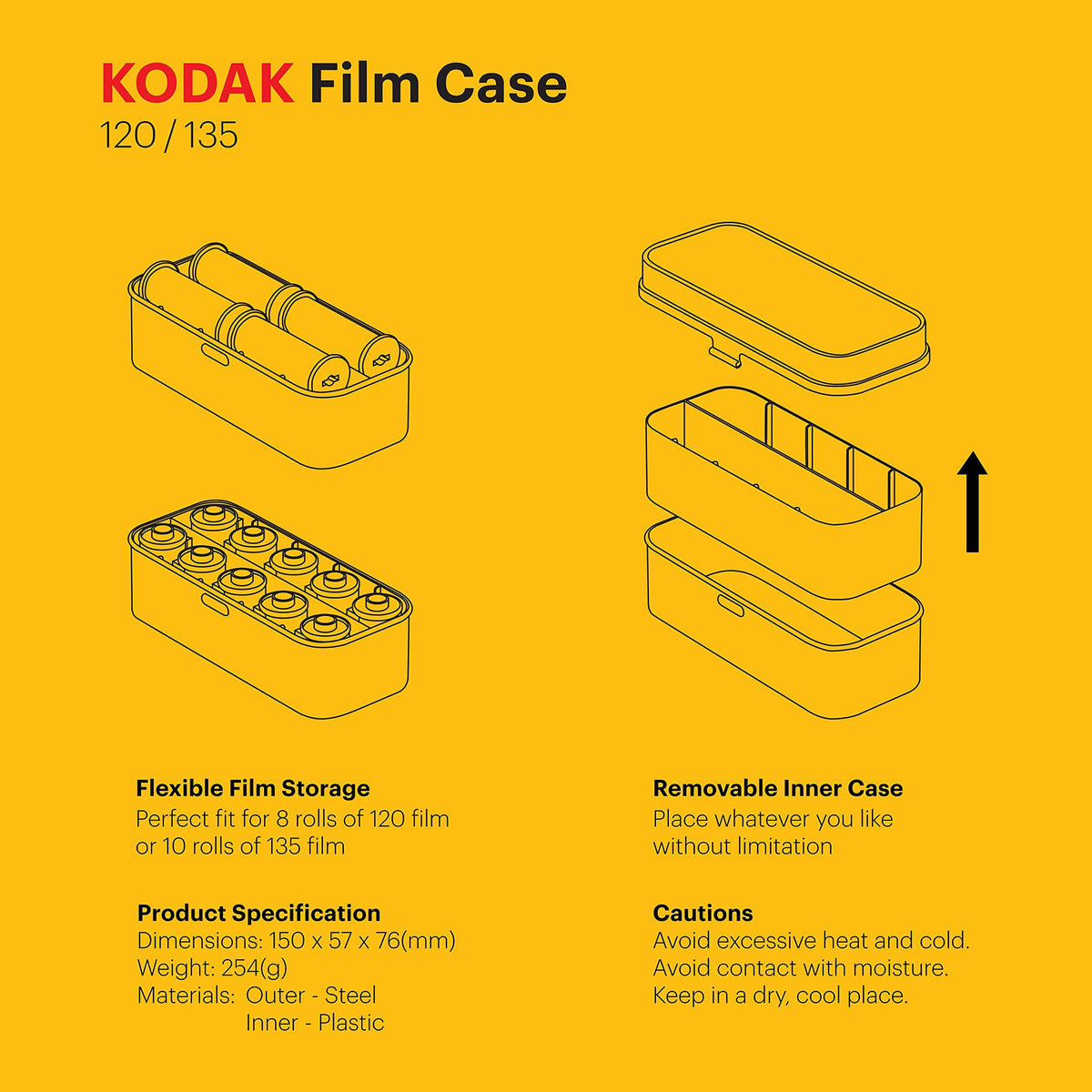 KODAK on studio shelf showing colorful, tidy storage solution