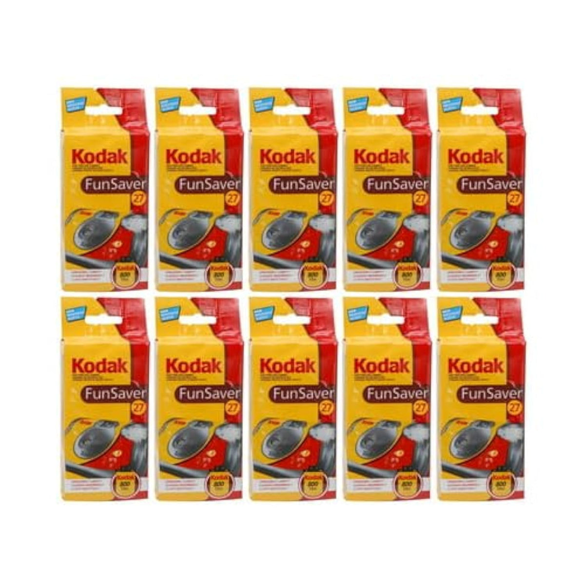 Kodak Fun Saver camera pack 10 front view for easy grab-and-go photography.