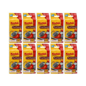 Kodak Fun Saver camera pack 10 side view showcases compact, travel-friendly design.