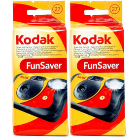KODAK Funsaver front packaging showing camera pair and features for easy shooting