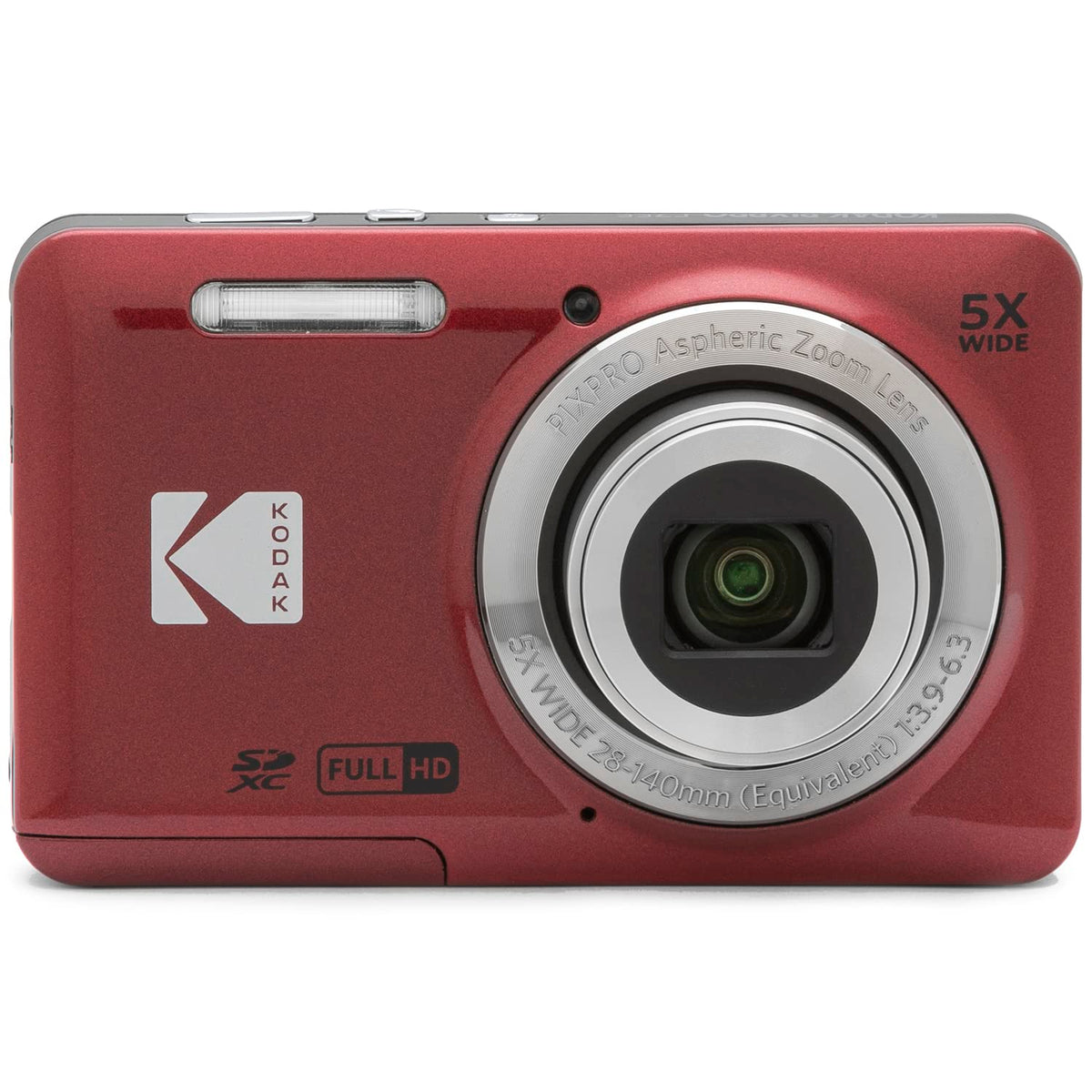 KODAK PIXPRO FZ55 red camera with 16MP sensor for crisp memories.