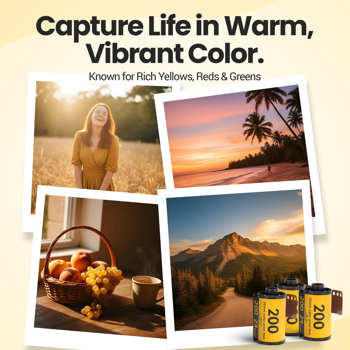 Kodak Gold 200 6-rolls pack, versatile color film for portraits and travel.