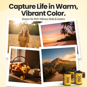 Kodak Gold 200 6-rolls pack, versatile color film for portraits and travel.