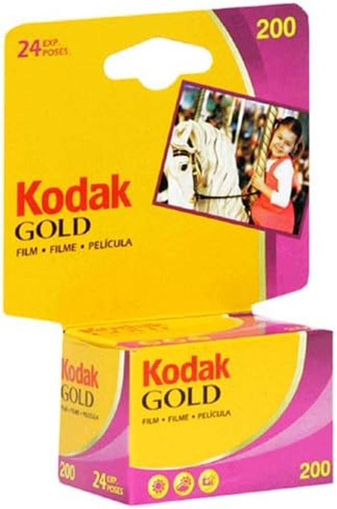 Kodak Gold 200 film for vibrant colors and sharp enlargements in 35mm cameras