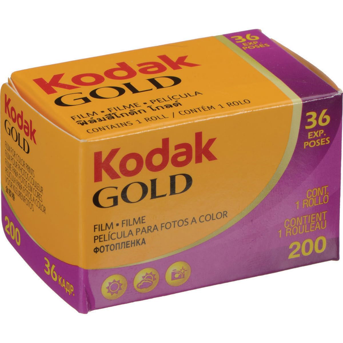 Kodak Kodacolor Gold 200 35mm film for reliable enlargements and vivid color.