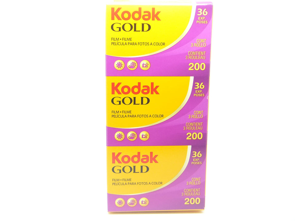 KODAK Kodacolor Gold film roll front view showing packaging and reliable color results