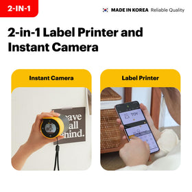 KODAK Memo Shot ERA label cartridge in use, one-touch refill for safe labeling
