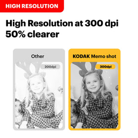KODAK Memo Shot ERA monochrome prints demo, sharp black-and-white photos