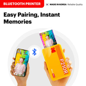 KODAK Mini 2 Retro Bluetooth connection enables quick wireless printing.