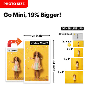 KODAK Mini 2 Retro compact design fits in a bag.