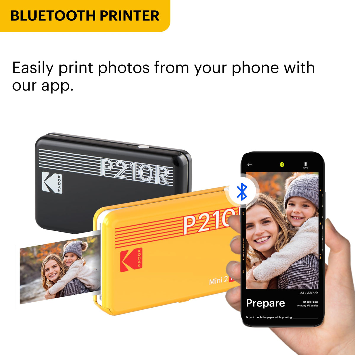 KODAK Mini 2 Retro sheets and cartridges for portable printing.