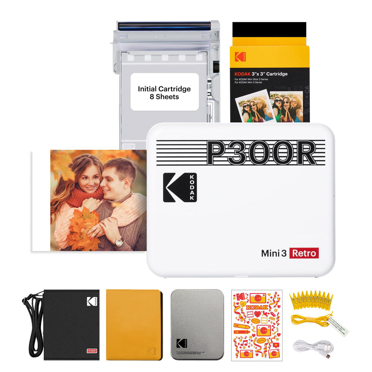 KODAK Mini 3 Retro close-up print showing crisp tones on a square photo.