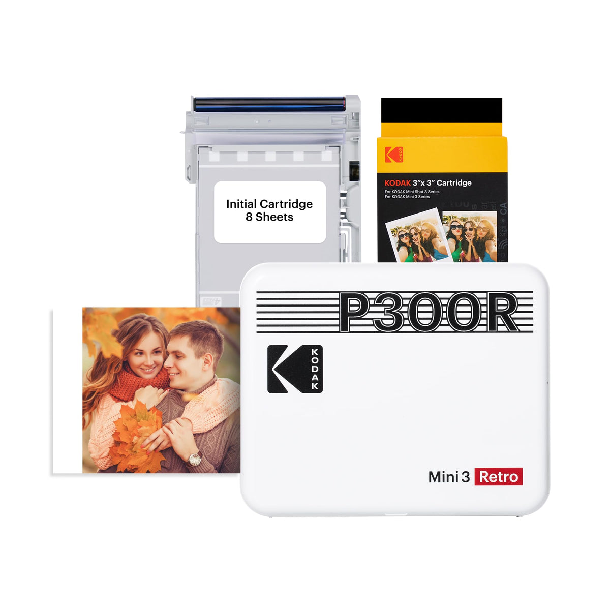 Kodak Mini 3 Retro front view shows portable instant printing