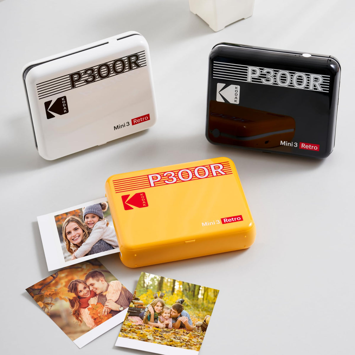 KODAK Mini 3 Retro square prints suitable for scrapbooks and walls.