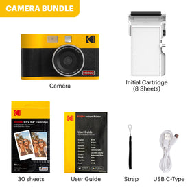 KODAK Mini Shot 2 ERA in hand, pocket sized instant camera and printer.