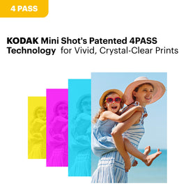 KODAK Mini Shot 2 ERA printing via smartphone using Bluetooth connection.