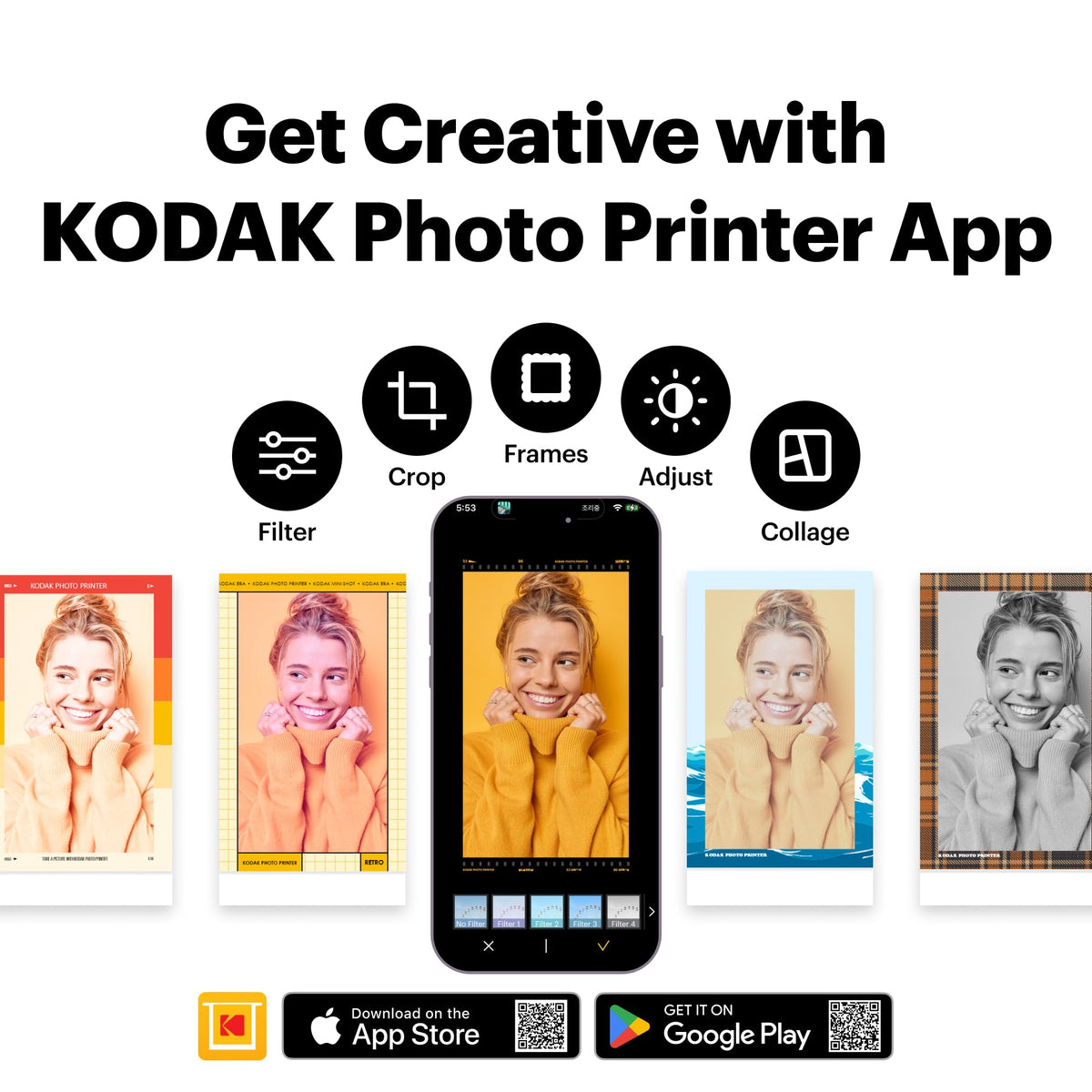 KODAK Mini Shot 2 Retro lamination protects prints from fingerprints and wear.