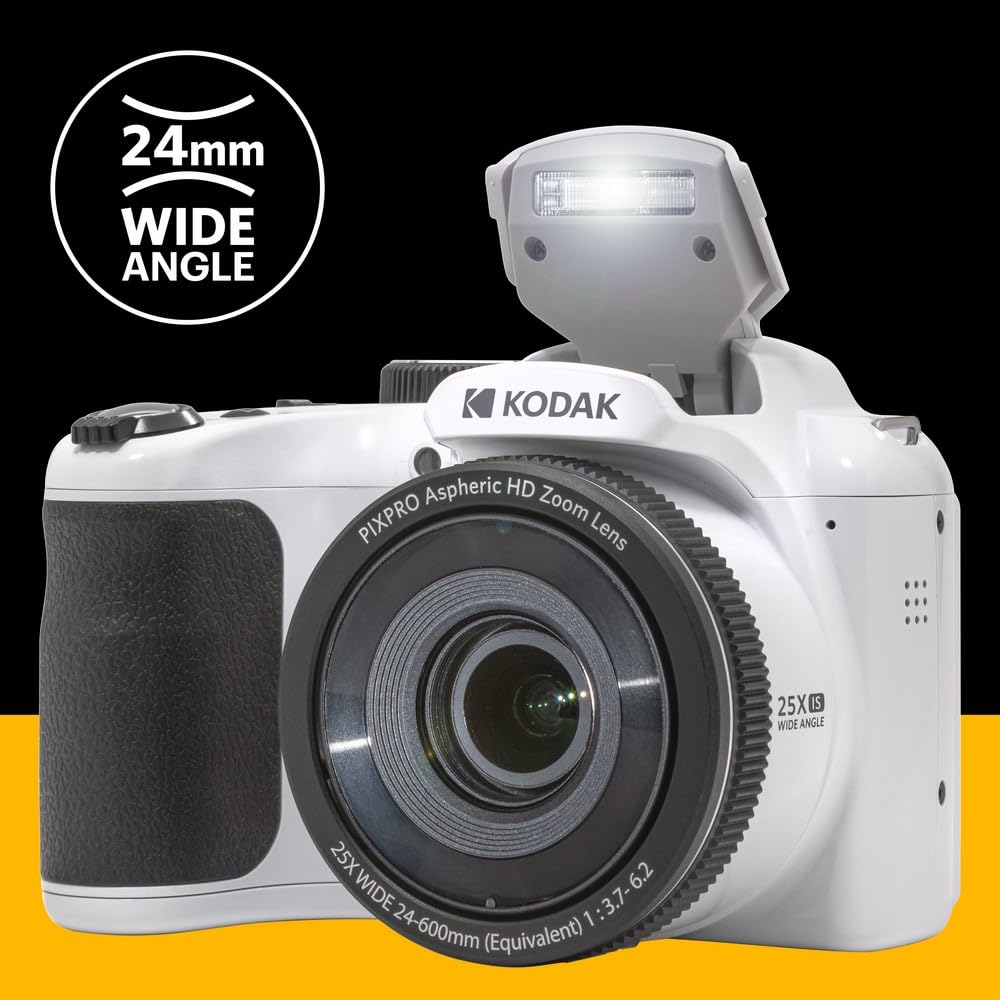 Kodak PIXPRO AZ255 bridge camera design balances portability with advanced zoom.