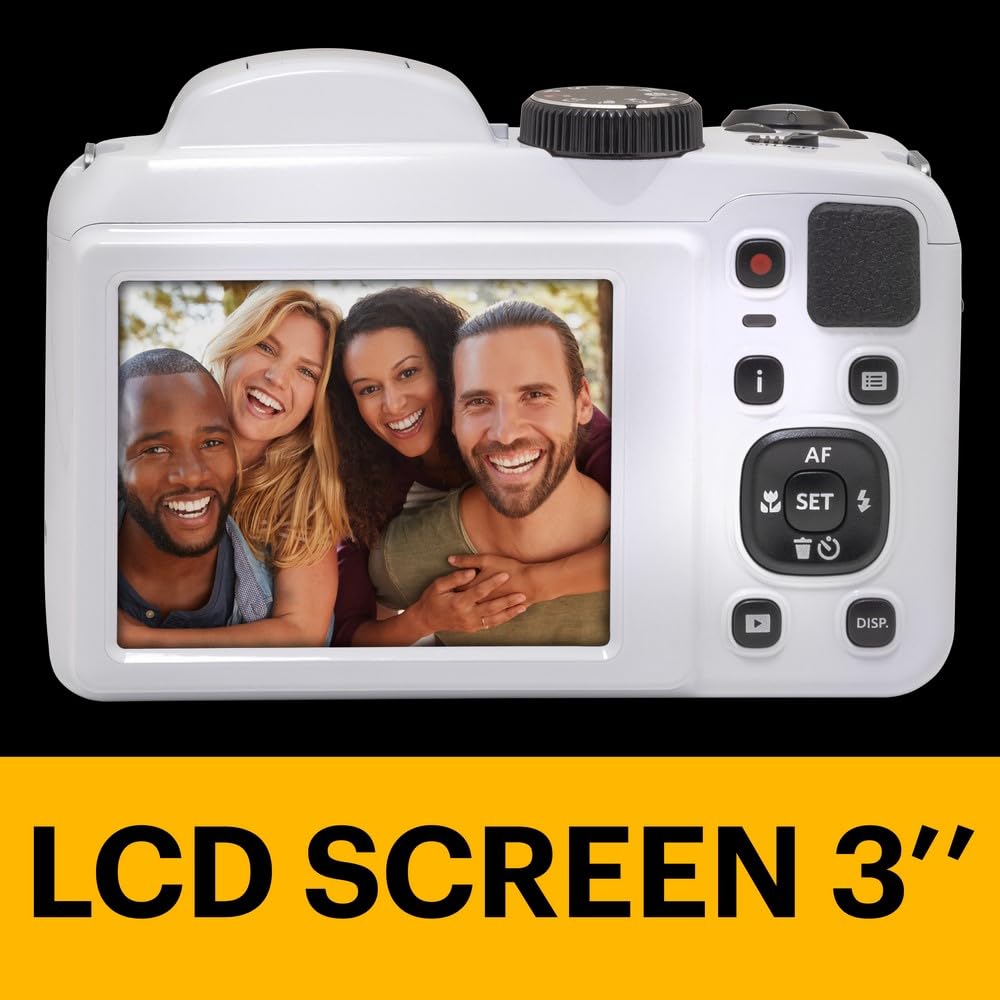 Kodak PIXPRO AZ255 Full HD video captures smooth memories during travel and events.