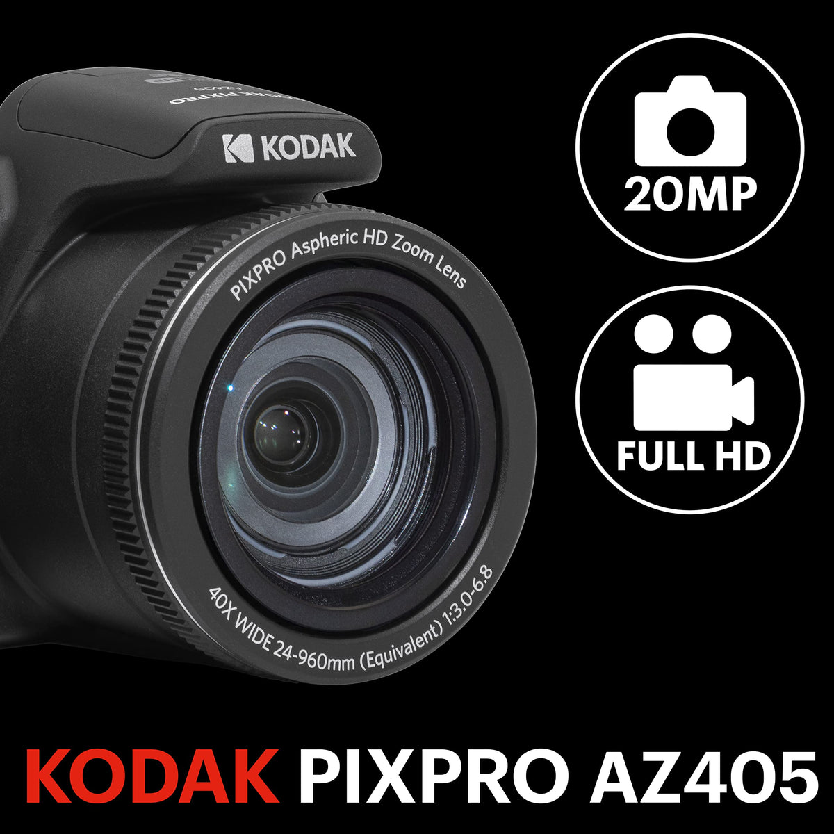 Kodak PIXPRO AZ405 20MP sensor captures rich, detailed colors