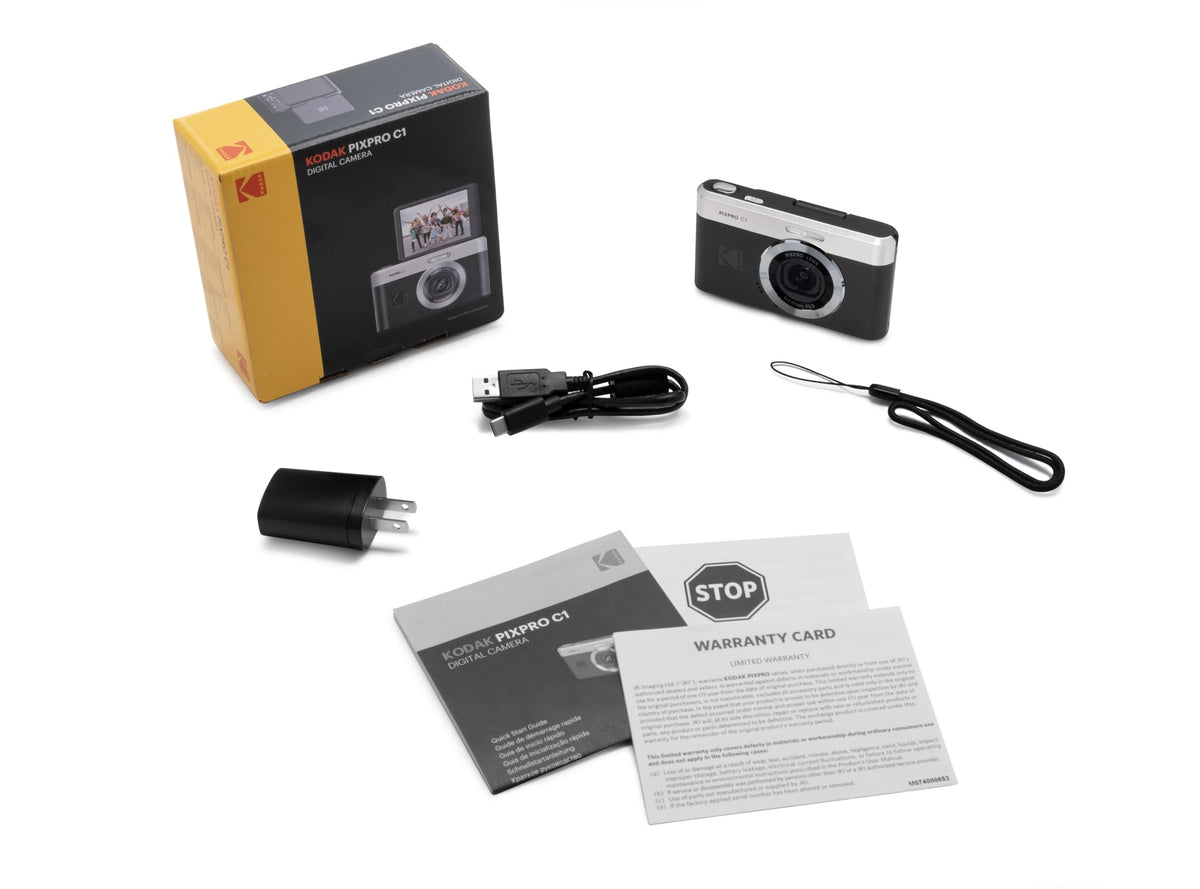 KODAK PIXPRO C1 SD card support expands storage for more shots.