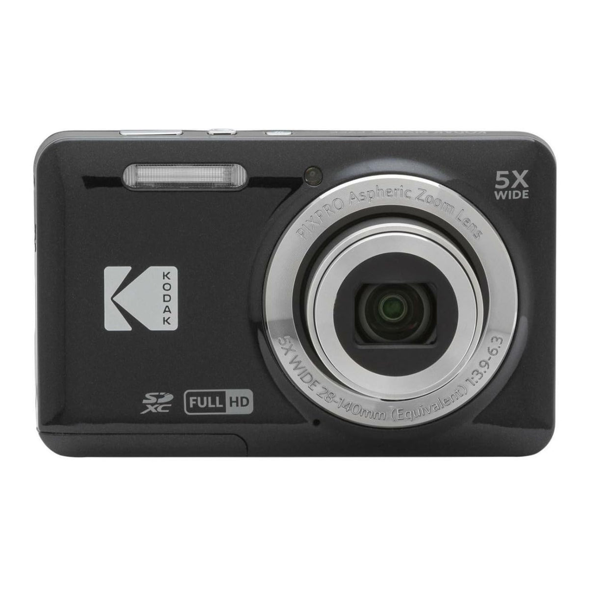 Kodak PIXPRO FZ55 back view with ergonomic controls for one-hand operation.