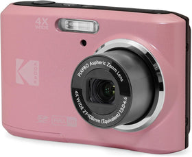 Kodak PIXPRO FZ45 with 27mm wide-angle lens for clear group photos.
