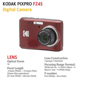Kodak Pixpro FZ45 32GB SD card ready for photos and videos