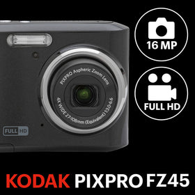 Kodak PIXPRO FZ45 back view shows intuitive controls for quick shooting.
