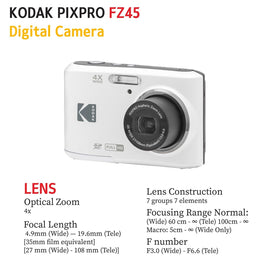KODAK PIXPRO FZ45 bundle contents, start snapping right away.