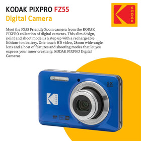Kodak PIXPRO FZ55 records 1080P Full HD video for sharp memories.