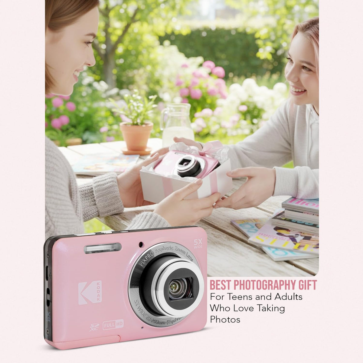 Kodak PixPro FZ55 features a compact 2.7-inch LCD for easy framing.
