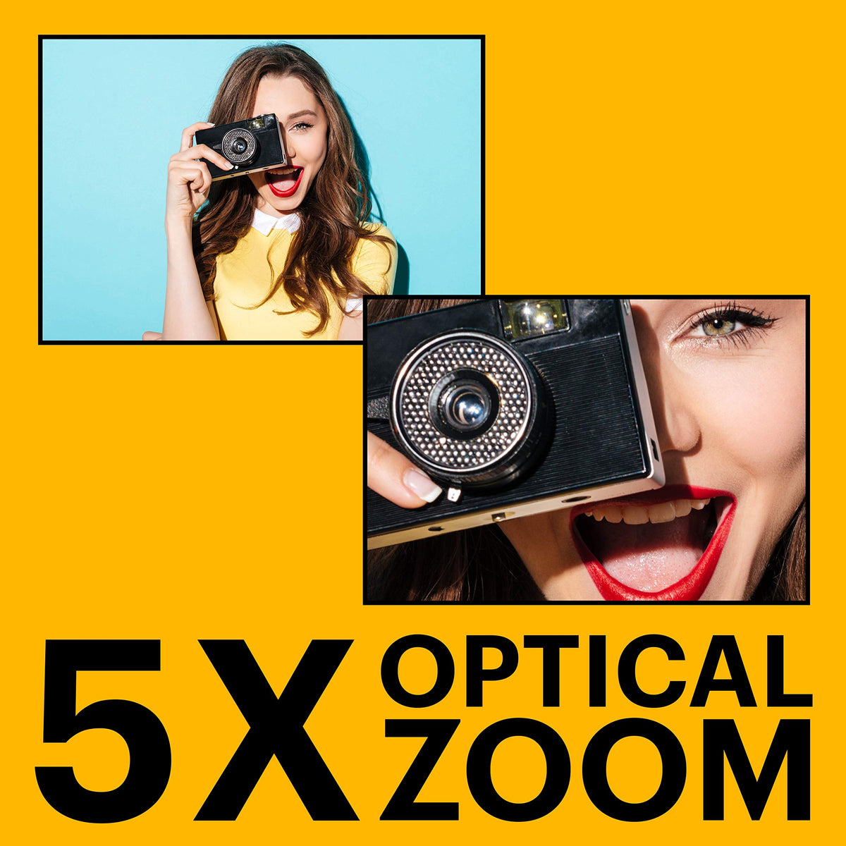 Kodak PIXPRO FZ55 5x optical zoom engaging flexible framing.