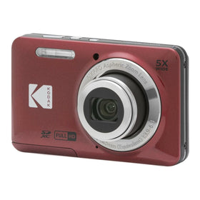 Kodak PixPro FZ55 red bundle contents ready for setup