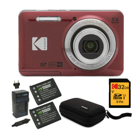 Kodak PixPro FZ55 red front view for travel photography