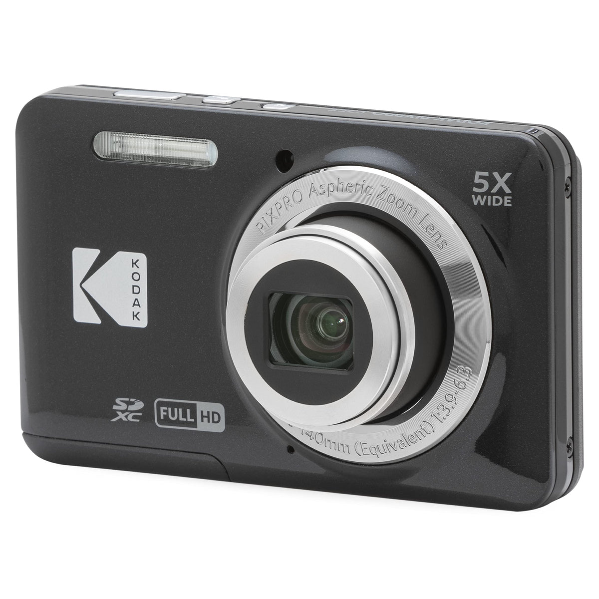 Kodak PIXPRO FZ55 front view showing a compact camera for everyday shooting.