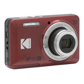 Kodak PixPro FZ55 red with travel charger for on-the-go power