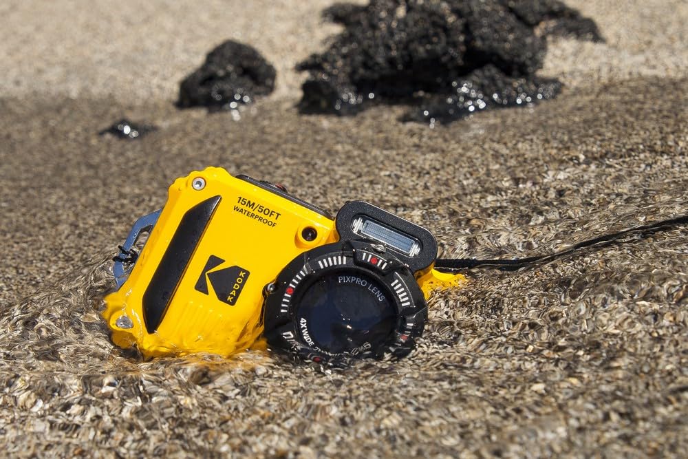 Kodak PIXPRO WPZ2 fits in a wetsuit pocket.