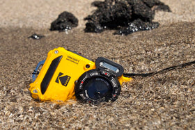 Kodak PIXPRO WPZ2 fits in a wetsuit pocket.