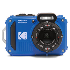 Kodak PIXPRO WPZ2 frontal view showcasing rugged design for outdoor shooting.