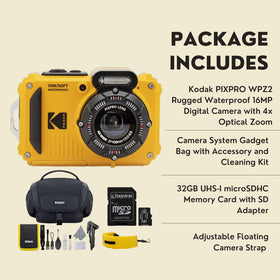 Floating camera strap attached to Kodak PIXPRO WPZ2 on water