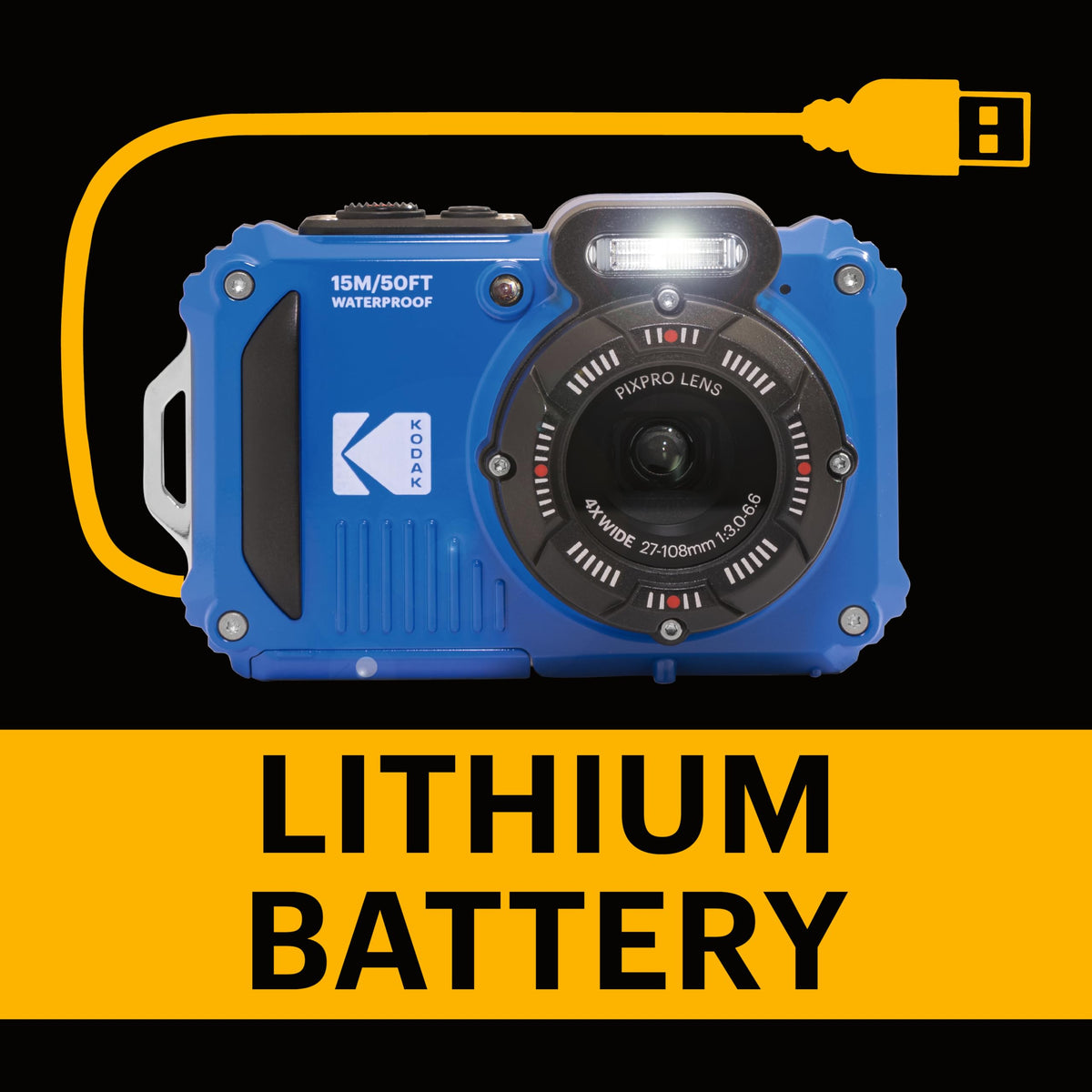microSD compatibility enables compact, waterproof storage with the WPZ2.