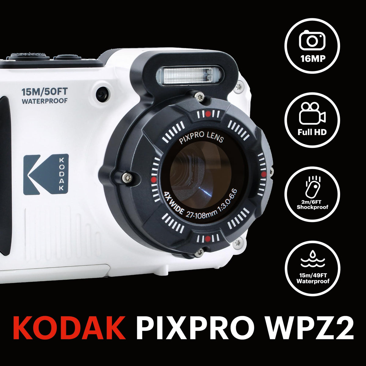 Kodak Pixpro WPZ2 rugged body ready for outdoor use