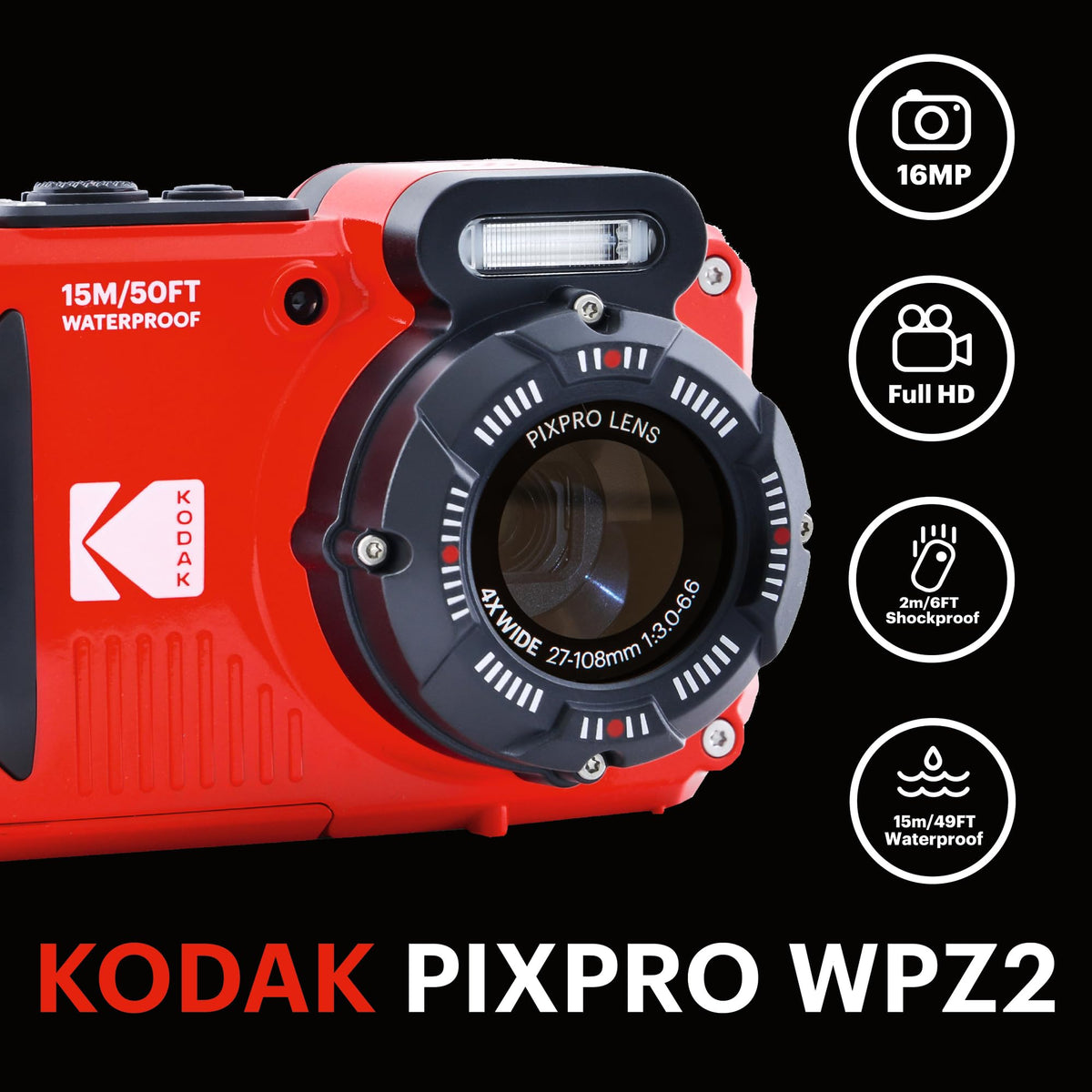 KODAK PIXPRO WPZ2 underwater shot demonstrates vibrant colors for snorkeling.