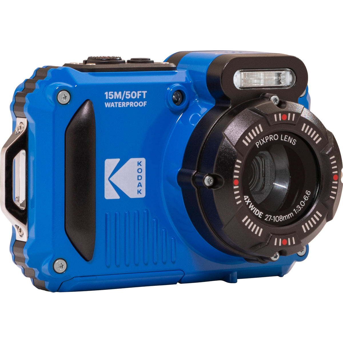Kodak PIXPRO WPZ2 4x optical zoom lens covering wide to telephoto ranges