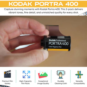 Kodak Portra 400 film on a 35mm camera ready to shoot